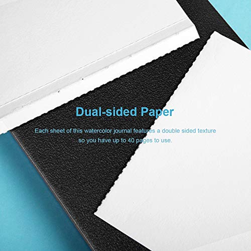 Paul Rubens Art Supplies papel aquarelado, 100% algodão prensado a quente 19,3 cm x 13,5 cm, 20 folh