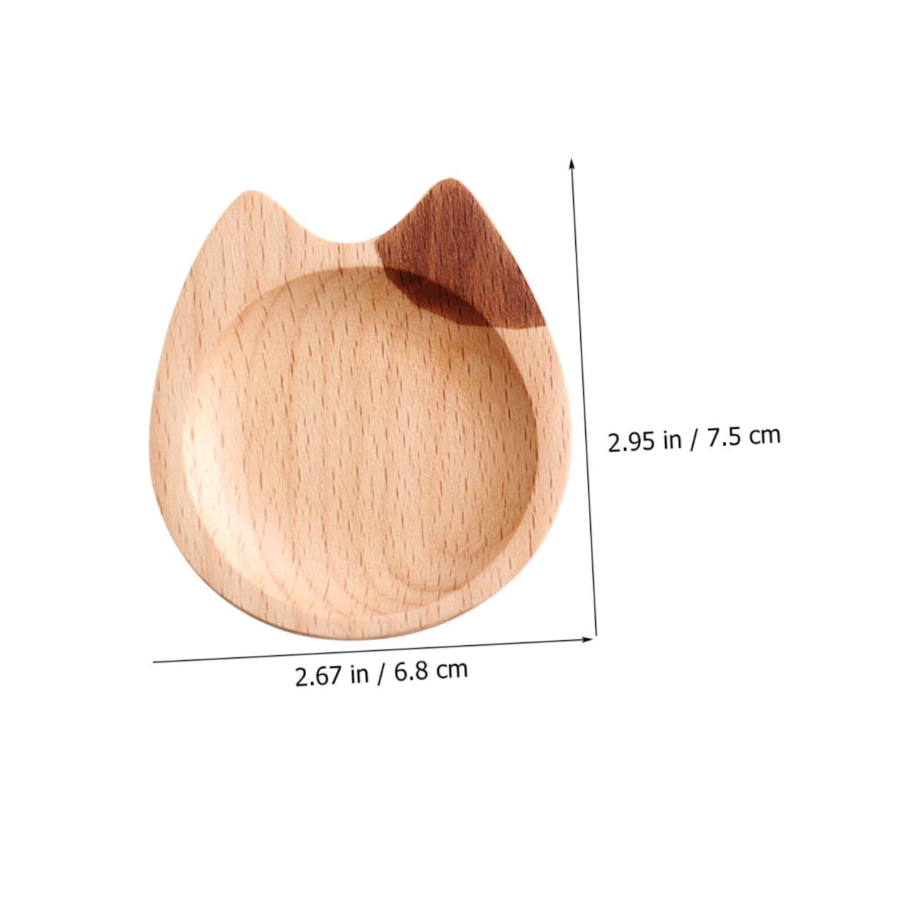 OFFSCH 2Pcs Cat Shaped Dipping Bowls Retro Appetizer Plates for Soy Sauce Stackable Saucers for Home and Restaurant Use and Easy to