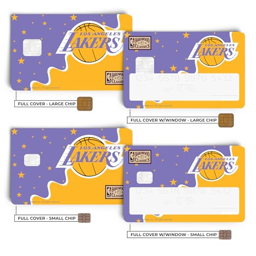 Los Angeles Lakers Uptempo Hardwood Classics Credits Credit Card Skin Debit Card Stickers for Key, Debit, Credit, Bank Card 4PCS Card Skin for Adults2