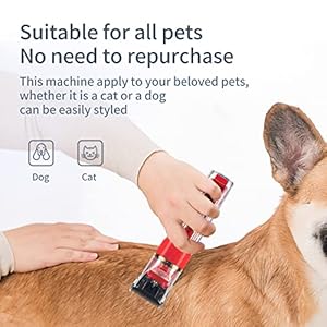 Dog Grooming Kit, Professional Dog Grooming Clippers, Cordless Dog Clippers for Thick Coats, Dog Hair Trimmer, Low Noise Dog Shaver Clippers, Quiet Pet Hair Clippers Tools for Dogs Cats,red