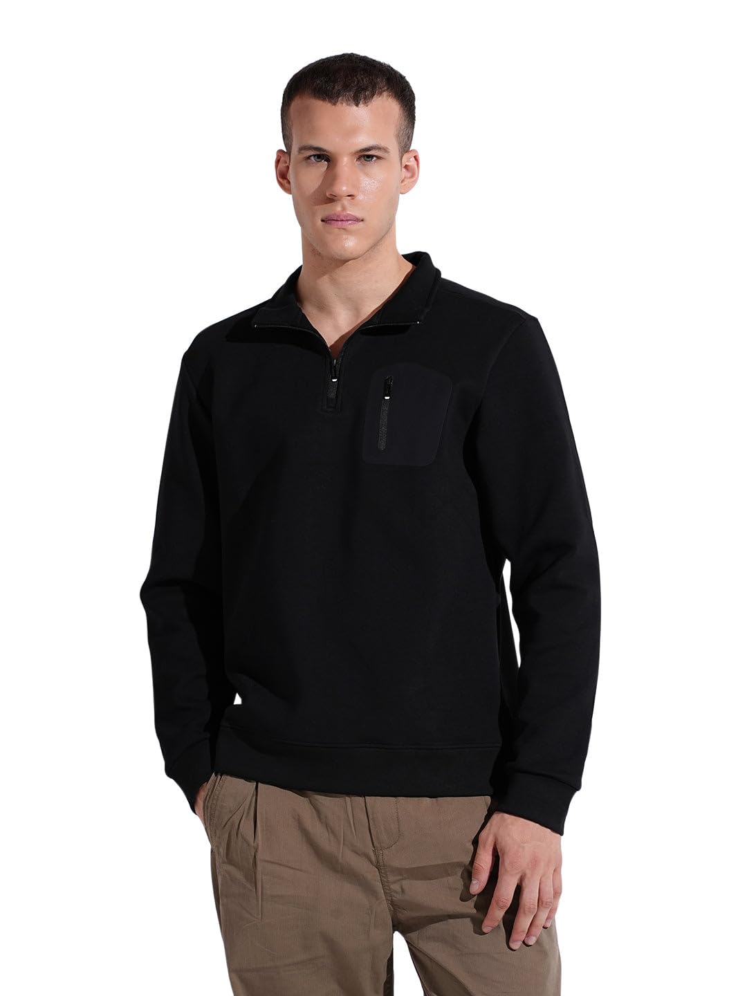 showoffff Edition Men's Black High Neck Sweater-CHN-78_Black-picture-41