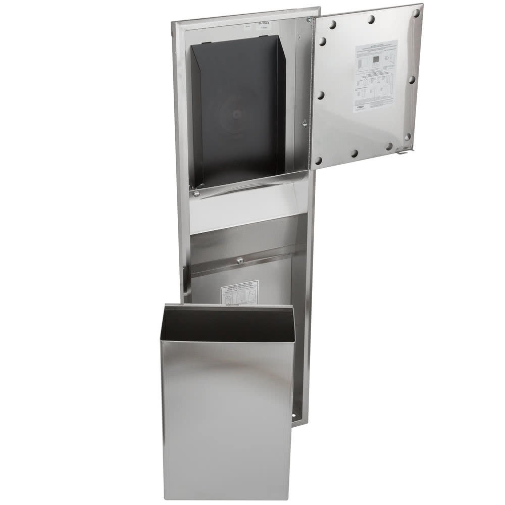 TableTop King B-3944 ClassicSeries Recessed Convertible Paper Towel Dispenser/Waste Receptacle