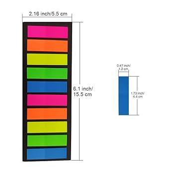 Pastel Sticky Notes Set, 10 Pcs/2000 Sheets Colored Sticky Tabs, Sticky