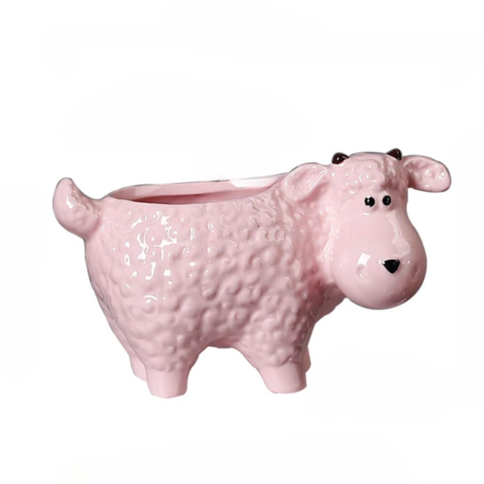Uway modern Ceramic Sheep Succulent Plant Pot/plant Pot/flower Pot/for Herb Bonsai, Cactus Container for garden(B)