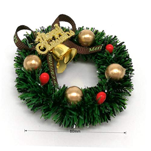 Mini Kerzenspiel Szene Modell Minikranz Puppenhaus Kranz Puppenstuben Weihnachtsbaum Mini Künstliche Kiefer Geschenk – Bild 8