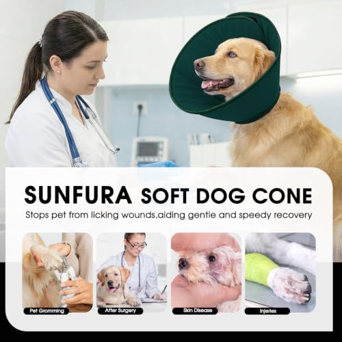 Image of Dog Cones for Medium Dogs, Soft Cone for Dogs to Stop Licking