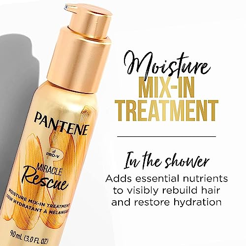 Pantene Hair Spray Miracle Rescue Leave In Conditioner Spray & Mix-In Treatment, Boost Of Hydration For Damaged Hair, 5.7 Fl Oz And 3 Fl Oz Each #TOP4