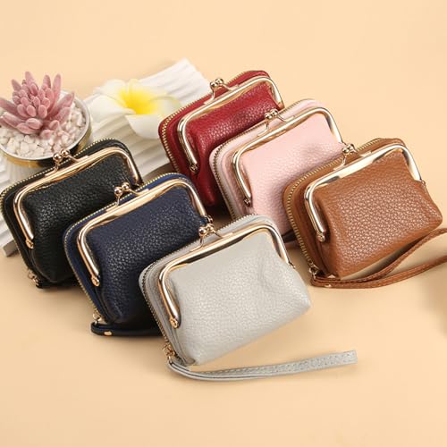 Fashion Short Wallet for Women Zipper Wallets Wrist Strap Card Bag with Multiple Card Slots Coin Purse2