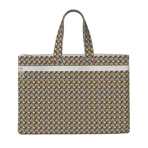 OAZCVBNN Bolsa de lona con estampado de ramen de fideos de huevos de gran capacidad, bolsa de archivos, oficina, viajes, compras, organizador de almacenamiento