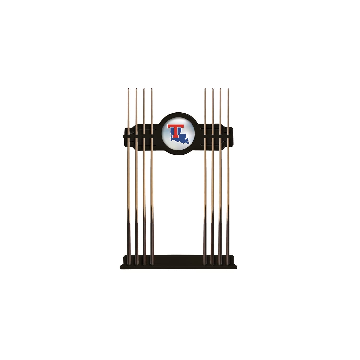 Louisiana Tech Cue Rack in Black Finish by Holland Bar Stool