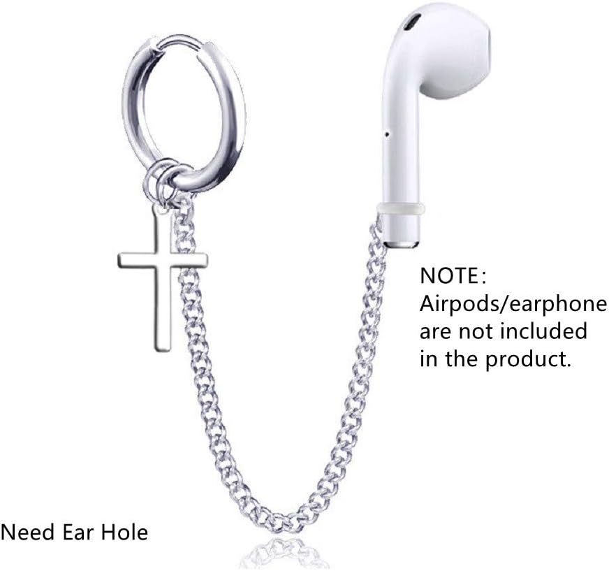 1 Pair (Need Ear Hole) Anti Lost Earring Strap Bluetooth Earphone Holders Accessories Unisex Anti-lost Earring Clip For AirPods Pro Earhooks-Style 5# image 2