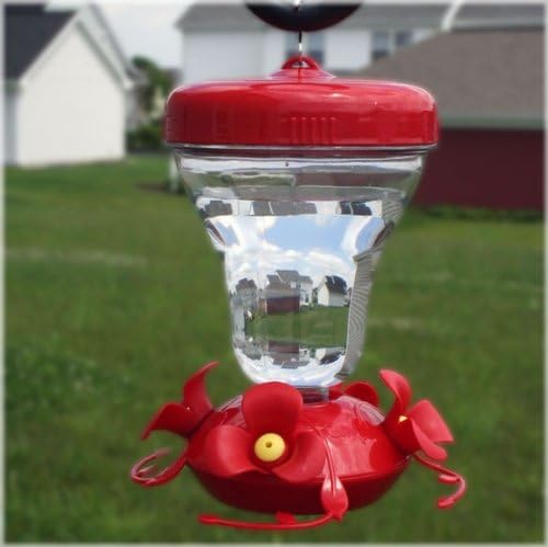 Perky-Pet 120TF Top Fill Push-Pull 16-ounce Magnolia Plastic Hummingbird Feeder