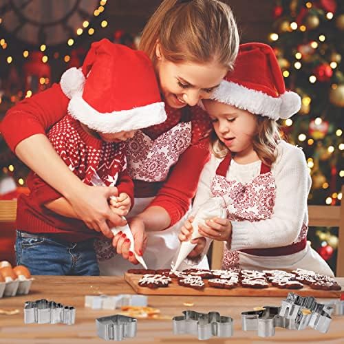 Cookie Cutter Set 10 PCS (UK Company), Baking Set Stainless Steel Biscuit Cutters