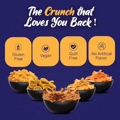 Image of Evolve Chips Combo - Healthy Snacks for Kids, Adults | Baked Bhakarwadi, Ragi & Oats Chips, Quinoa Chips, Soya Corn | Fresh, Roasted, No Artificial Colors - 100g Pack of 5