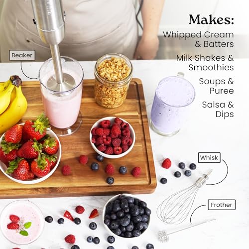 Zulay Kitchen Zulay 3-In-1 Immersion Blender Handheld - 800 Watt Hand Blender With 12 Speeds - Durable Stick Blender With Whisk thumb #2