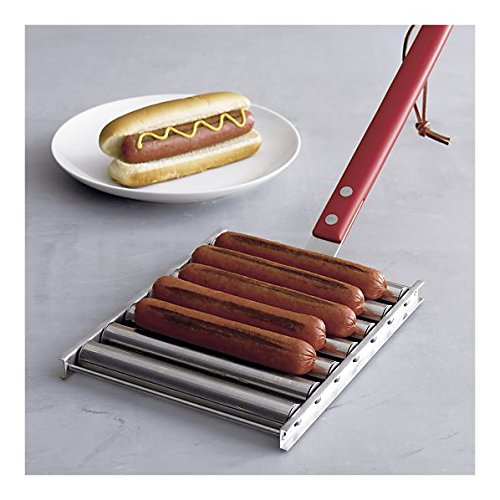 image for i Kito Charcoal Stainless Steel Hot Dog Sausage Roller Rack Steamer Wi