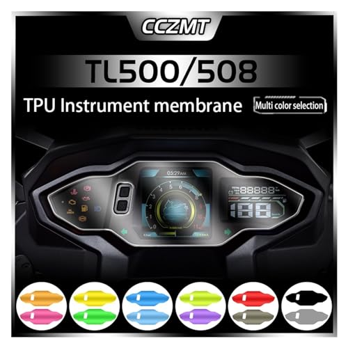 GGRGEKDG Instrument Protection Film For SYM TL500 508 Motorcycle Instrument Dashboard Cluster Scratch Protection Film Screen Protector, Orange