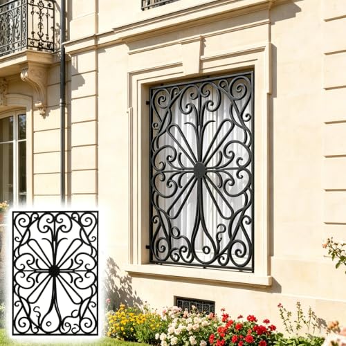 Floral Wrought Iron Window Guard
