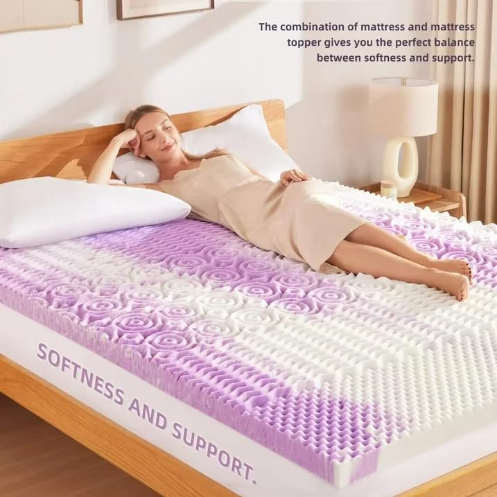 BDEUS 2" Gel Memory Foam Mattress Topper - Twin Size, CertiPUR-US Certified, Pressure Relieving - View #5