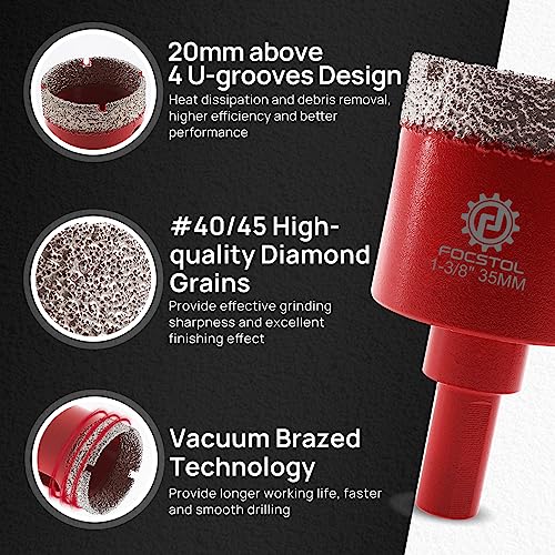 FOCSTOL Punte per Trapano Diamantate - 11 pezzi