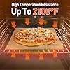 Arcedo Pizza Stone for Oven and Grill 13 Inch, Baking Stones for Bread Thermal Shock Resistant 13x13 Square Pizza Grilling Pans Replacement with PE Scraper #2
