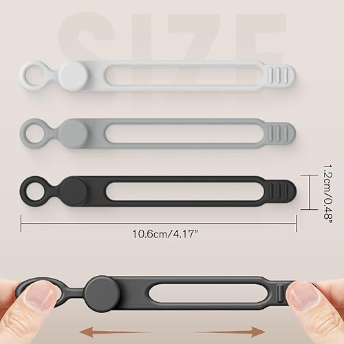 Miniatura 7 de Organizador de cables de datos, organizadores de auriculares de silicona actualizados 2025, organizador de cables reutilizable, organizador de