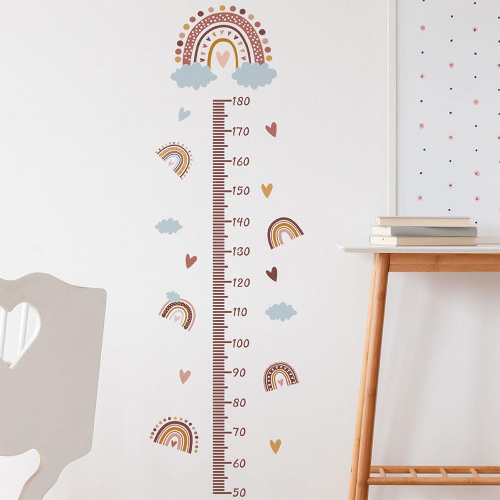 Medidor Niños Pared Vinilos,Tabla de Altura para Niños,Medidor Altura Niños Adhesivos,Tabla de Estatura para Niños,Tabla de Crecimiento Infantil,Gráficos de Crecimiento Altura