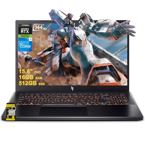 Image of acer Nitro V 15 Gaming Laptop 15.6 inch FHD IPS 165Hz Intel 8-core i5-13420H 16GB RAM 512GB SSD GeForce RTX 5050 GDDR7 DLSS4 (Up to 440 AI Tops) Backlit Thunderbolt WiFi6 Win11 ICP Hub