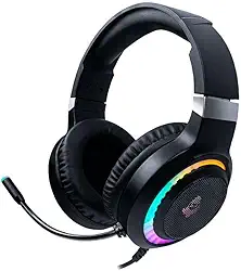 Headset Gamer Mancer Twilight | Iluminação Rainbow | Drivers 50mm | Microfone Omnidirecional | Conector P2 3,5mm | Preto | MCR-TLT-RGB02
