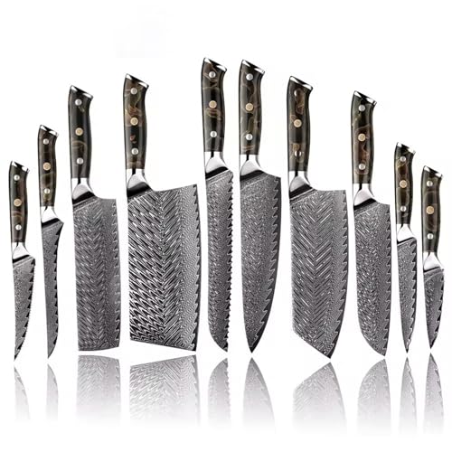 Set Cuchillos Cocina 9 Piezas Acero Inox