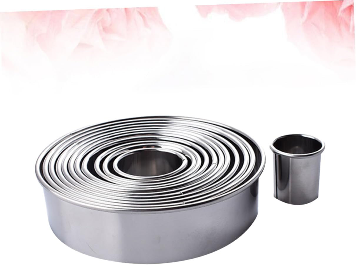 1 Set 12pcs Round Cookie Cutter Cookie Biscuit Cake Cookie Mini Cookie Cutters Donut Can Opener Electric Fondant s Biscuit Cutter Biscuit Mould Dessert Fudge Suite