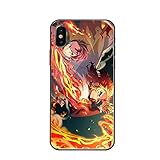 Demon Slayer: Kimetsu no Yaiba, Coque Anime Japonais pour iPhone, iPhone XS Max/XR/XS / 7/8/7 Plus / 8 Plus / 6 / 6S / 11/11 Pro / 11 Pro Max, A, iPhone X,A,iPhone XS