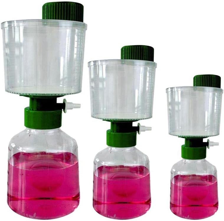12PCS Disposable Vacuum Filter Units Nylon Membrane for Lab Sterile Bottle Top Vacuum Filtration with 0.22/0.45μm (Size : 150ml 0.45um 12pk)