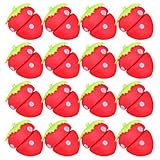 Baluue 24 Bigodini in Spugna a Forma di Fragola per Chioma, Bigodini Flessibili senza Calore per Dormire, Morbidi e Adattabili per Chioma Lunghi e Corti, Styling Notturno per Onde