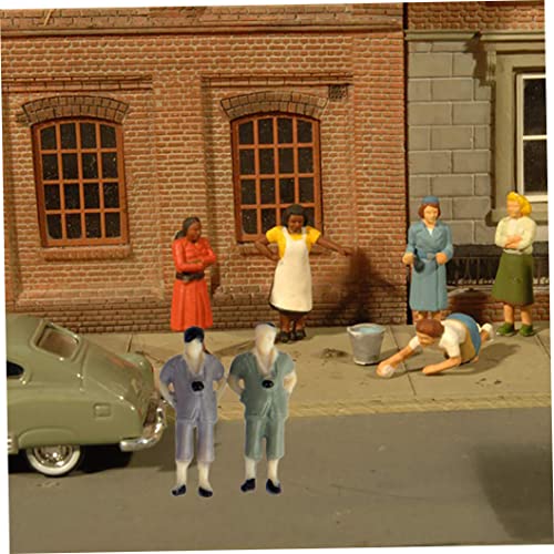 Jorzer Miniatuur Cijfers Mini Mensen Beeldje Kleine Passagiers Standbeeld Hand Geschilderd Kleine Mensen Levensechte Cijfers Staande Diy Desktop Model Ornament 24Pcs - Image 3