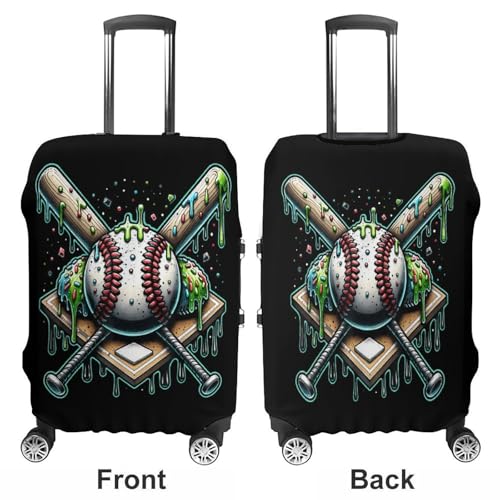 Baseball Home Plate Drip Game Day Luggage Cover Travel Suitcase Cover Luggage Protector 22-24 Inch3