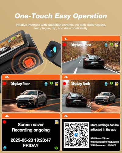 iZEEKER 4K Dash Cam Front and Rear, WiFi 6 Dashcam with FREE 32GB Card, 4K+1080P Dual Dash Camera, 2.99" IPS Display, APP, Night Vision, WDR, G-Sensor, Loop Recording, 24H Parking Mode, Voice Prompt - Image 6