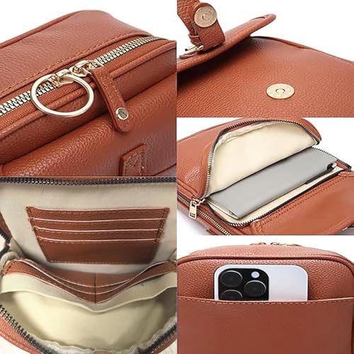 Tojoyride Crossbody Bag Small Leather Messenger Bag Urvashi Crossbody Purse For Women Men Shoulder Bags With Card Slots2