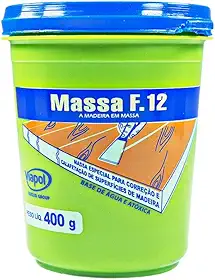Massa F12 para Calafetar Madeira 400g Mogno