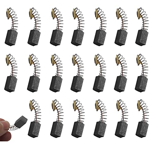 Escobillas de Carbón, Cepillo de Carbono, Cepillos de Carbón, Escobilla de Carbón de Resorte, Piezas de Reemplazo de Cepillo de Carbono, Para Motores, Taladro de Mano, llaves Eléctricas, 20 Pack