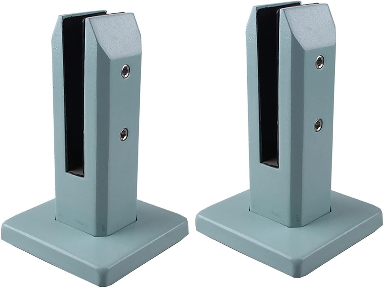 Geländerpfosten aus Edelstahl, 2 Stück, robuste Klemme für Poolzaun und Balkondeck, 20 cm hoch, Leitplankenbasis für Treppen und Geländer (grün)