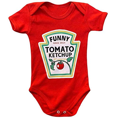 Body Infantil Ketchup - Body Bebe Divertido Menino Menina (M - Até 7 Meses)