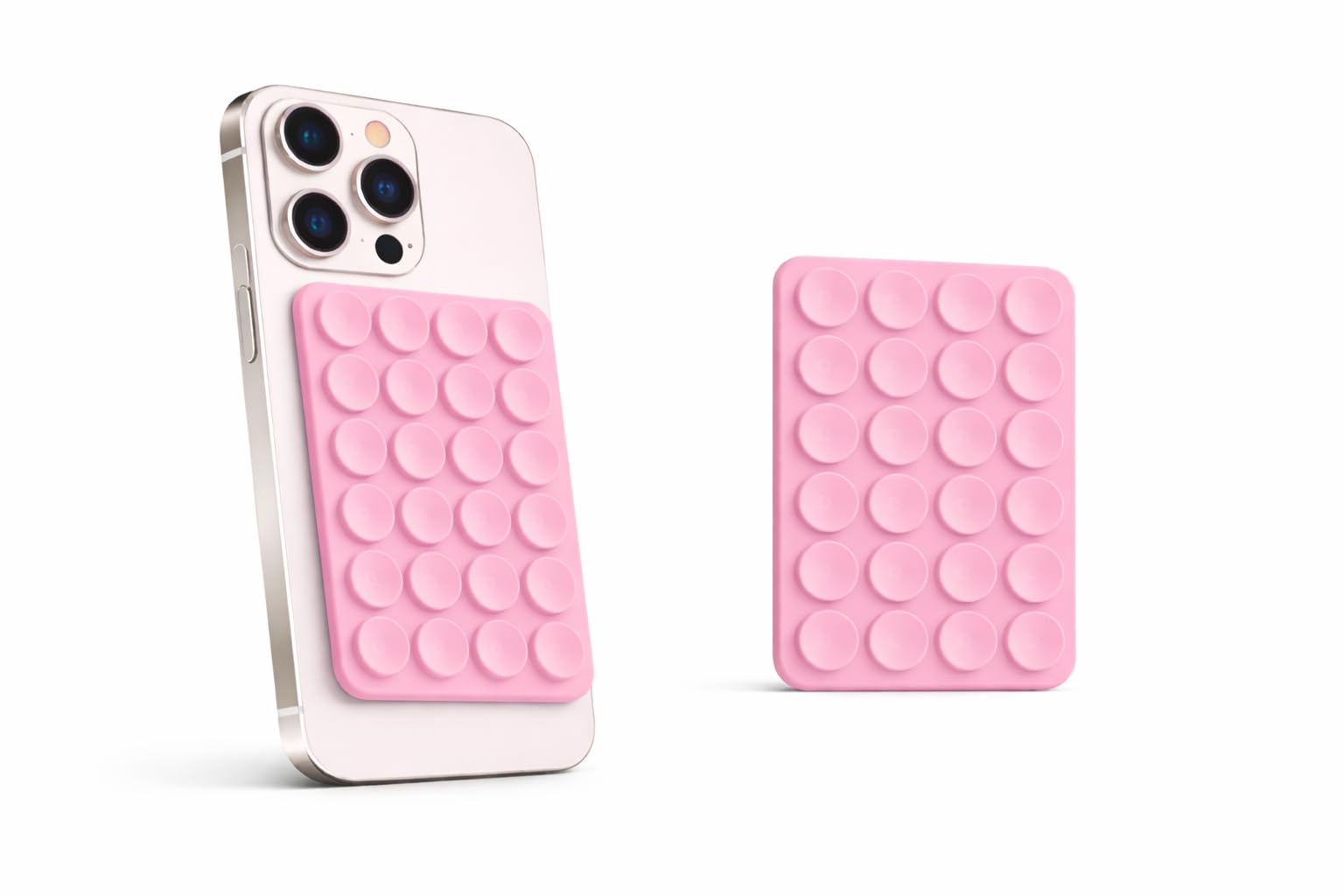 MB LuxTouch Double-Sided Silicone Phone Mount with 24 Suction Cups | Strong Grip Holder for Selfies & Videos | Ideal for Car, Mirror, Kitchen |