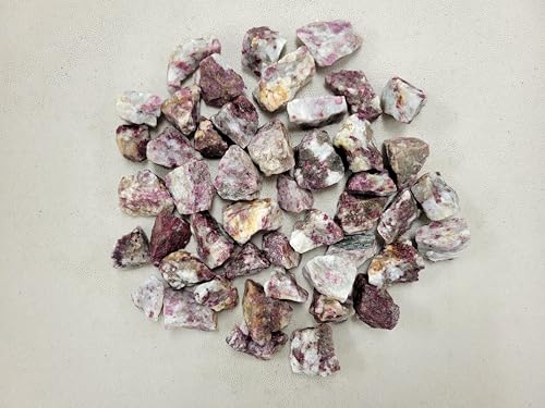 Half Pound Rubellite Tourmaline - Bulk Pink Tourmaline Rough Stones - Raw Natural Stones & Crystals - Fountain Rocks for Tumbling, Polishing, Wire Wrapping, Reiki, Chakra Crystal Healing