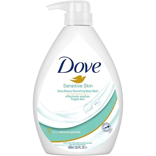 Dove Sensitive Skin Body Wash - 24Hrs Moisture - 1L