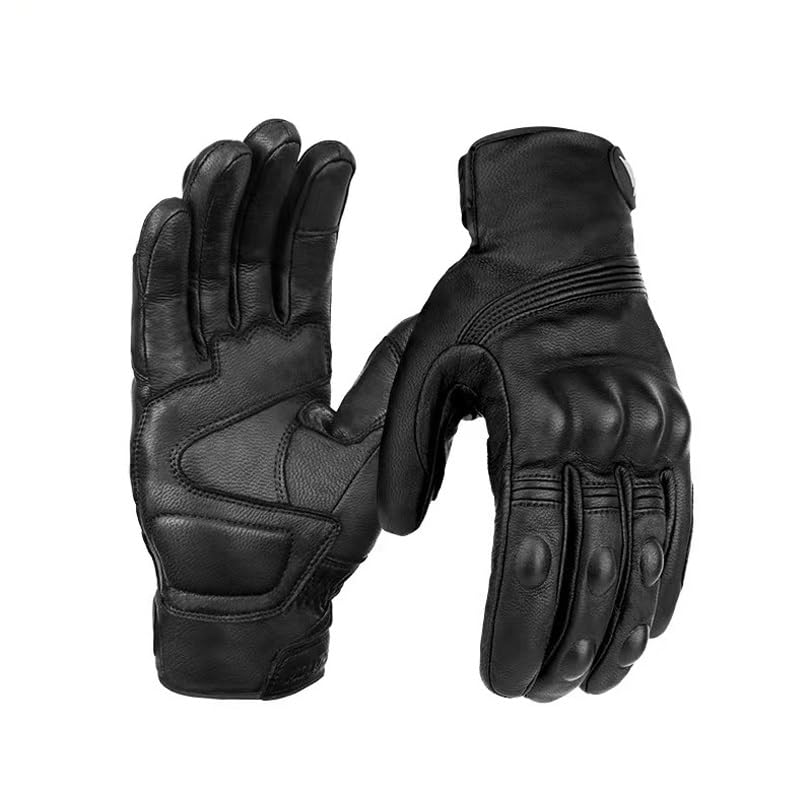 Gant Moto Gants de Moto d'hiver for Hommes et Femmes, intérieur Chaud, Coupe-Vent, écran Tactile