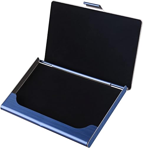 Miniatura 5 de Tarjetero para tarjetas de presentación, estuche delgado para tarjetas de presentación para hombres y mujeres, estuche de bolsillo de metal para