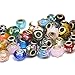 Produktbild ANKKO 50Pcs Silber Glasperlen Muranoglas Murano Glasperlen Pandora Stil Charm Armbänder angepasst