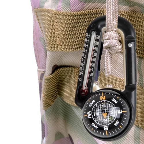 Brújula y termómetro portátil para camping miniatura 6