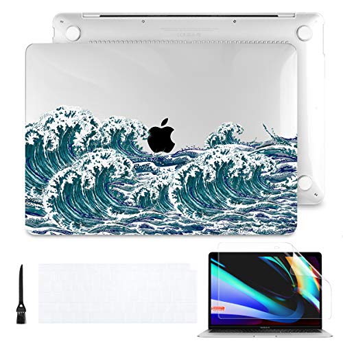 Batianda MacBook Air 13 P[X2020 2021Ή, vX`bN ϏՌ Sʕی VFJo[ + { L[{[hJo[ ŐV Mac Air 13 C` Retina Touch ID A2179/A2337 